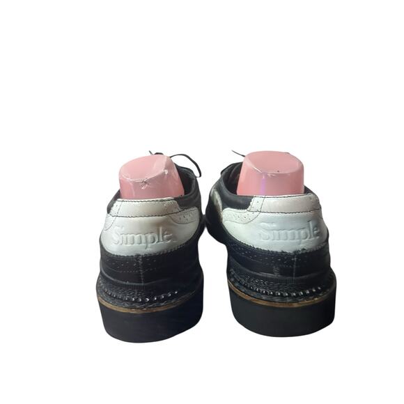 Simple Walking TimeBomb Leather Oxford Mens Size 11 Shoes Black White Casual - Picture 6 of 8